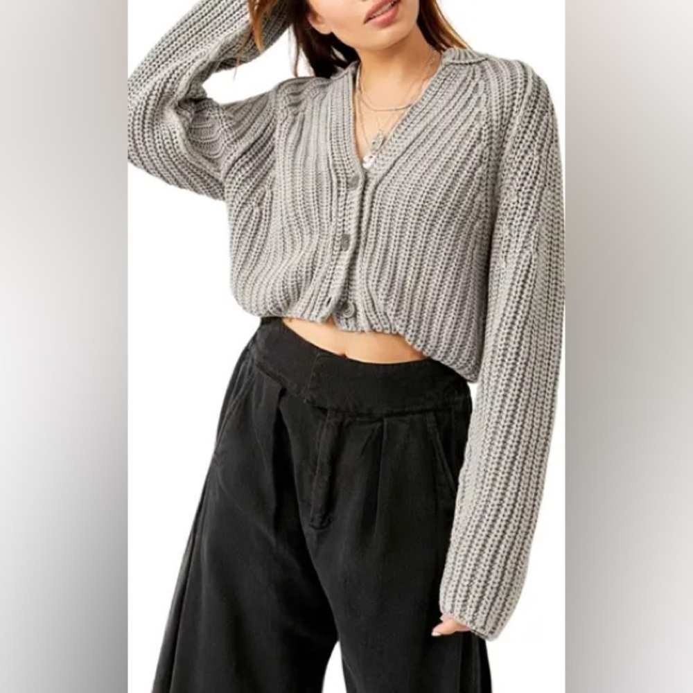 Nasty Gal Long Sleeved Cropped Cardigan